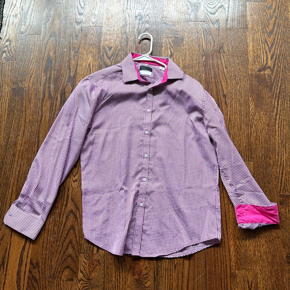Men’s button down purple Calabrum London size medium 15-15 1/2